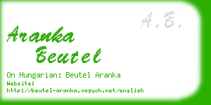 aranka beutel business card